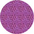 thumbnail image 1 of Ahgly Tapis Rond Lavable en Machine Intérieur Transitionnel Moyen Violet Rouge Rose, 3 Pieds Rond, 1 of 7