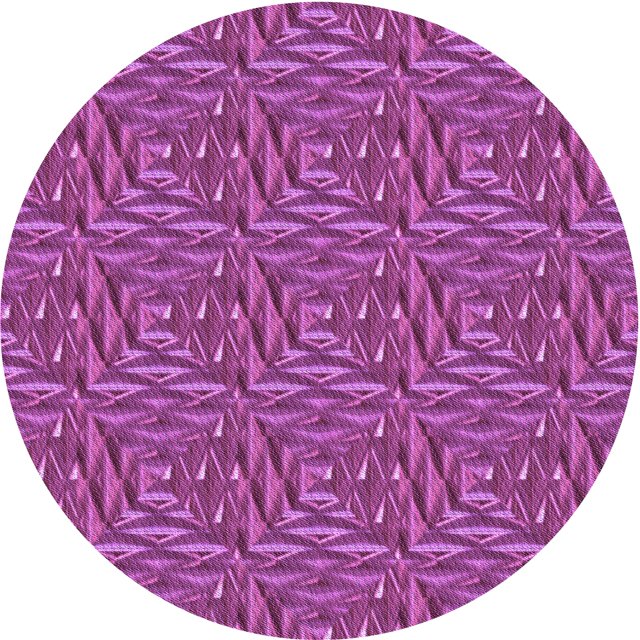 Ahgly Tapis Rond Lavable en Machine Intérieur Transitionnel Moyen Violet Rouge Rose, 3 Pieds Rond