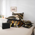 thumbnail image 4 of YST Abstract King Comforter Set 7-Piece Marble Bedding, Watercolor Artwork, Gold Metallic Stripe, King, 4 of 4