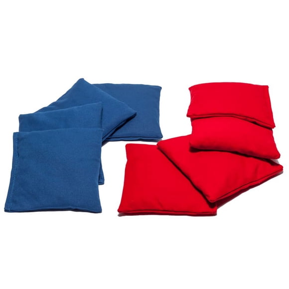 SC Cornhole Sacs Cornhole Résistants aux Intempéries (Ensemble de 8) - Taille Professionnelle Réglementée - à Utiliser sur des Planches de Trou de Maïs Pro Ou des Ensembles de Lancer de Poire (Rouge/bleu Royal)