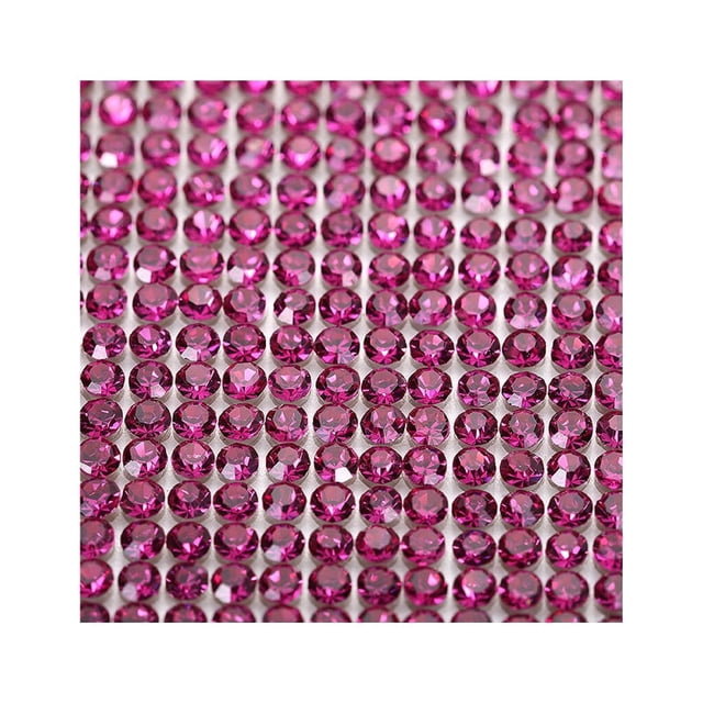 VONKY Crystal Rhinestone Ribbon Clothing Accessories Sticker Convenient Using Present Decoration Sheet with Shine Appearance Exquisite purple red 6 double side tape