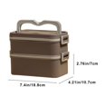 thumbnail image 3 of TopLLC Bento Box for Adult, Portable Double Layer Plastic Food Containers Lunch Box with Utensils, Leak-Proof BPA-Free Reusable Meal Prep Container Microwave & Dishwasher Safe for School Work Travel, 3 of 7