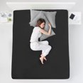 thumbnail image 2 of PiccoCasa Soft 190GSM Queen Fitted Sheets 16 Inch Deep Pocket Black, 2 of 7