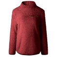 thumbnail image 3 of Hauts pour Femmes Manches 3/4 Femmes Couleur Unie Fermetures Éclair Chandail en Molleton Col Roulé Chandail Hauts Blouse Chaude Hauts d'Hiver pour Femmes Manches 3/4 Hauts d'Hiver pour Femmes, 3 of 6