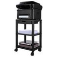thumbnail image 1 of 3-Tier Printer Stand with Drawer Mobile Printer Cart with 4 Swivel Wheels, 1 of 3