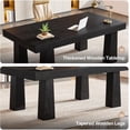 thumbnail image 4 of Tribesigns Table de Conférence 5 Pi, Table de Réunion Rectangulaire Robuste avec 4 Pieds Effilés, Bureau de Bureau Industriel Moderne pour la Maison, Usage Professionnel (Noir), 4 of 5