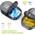 thumbnail image 3 of Canvas Pill Organizer 2 Times Daily, Large AM PM Weekly Medicine Box with Bag, 3 of 4