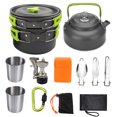 thumbnail image 1 of Tignapoo Portable Camping Cookware Set with Stove and Teapot - Lightweight Outdoor Cooking Gear for Hiking and Picnics, Available in Green, Black, and Orange, 1 of 6