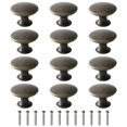 thumbnail image 1 of 12 Pcs Bronze Drawer Knobs, Kitchen Cabinet Dresser Knobs, Vintage Round Handles, 1 of 8