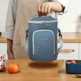 thumbnail image 2 of Bento Lunch Box Round Portable Bento Bag, Student Lunch Box Bag, Adjustable Diagonal Insulation Bag, Picnic Ice Bag, Insulation Bucket Storage Bag, 2 of 6