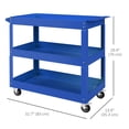 thumbnail image 3 of DURHAND 3 Tier Rolling Tool Cart, 330 LBS Capacity Utility Cart, Blue, 3 of 10
