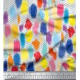 thumbnail image 3 of oneOone Cotton Poplin Fabric Chevron & Brush Stroke Panel Printed Craft Fabric BTY 42 Inch Wide, 3 of 3