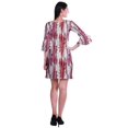 thumbnail image 4 of Moomaya Robe Courte Imprimée pour Femmes, Manches Évasées, Coupe Droite, Robes pour Femmes, Vêtements d'Été Décontractés, 4 of 6