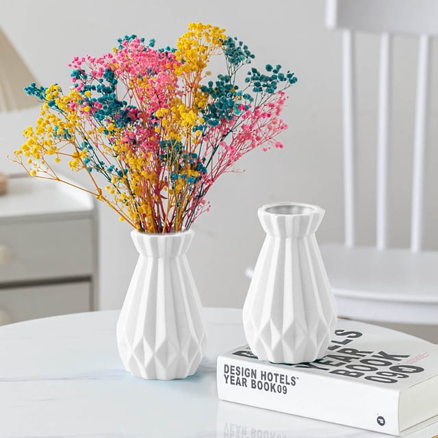 LSLJS Ceramic Vase Plastic Vase Living Room Decoration Vase Hydroponic Vase Decoration
