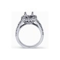 thumbnail image 3 of 1ct Cushion Halo Engagement Ring Setting 14K White Gold Semi Mounting, 3 of 4