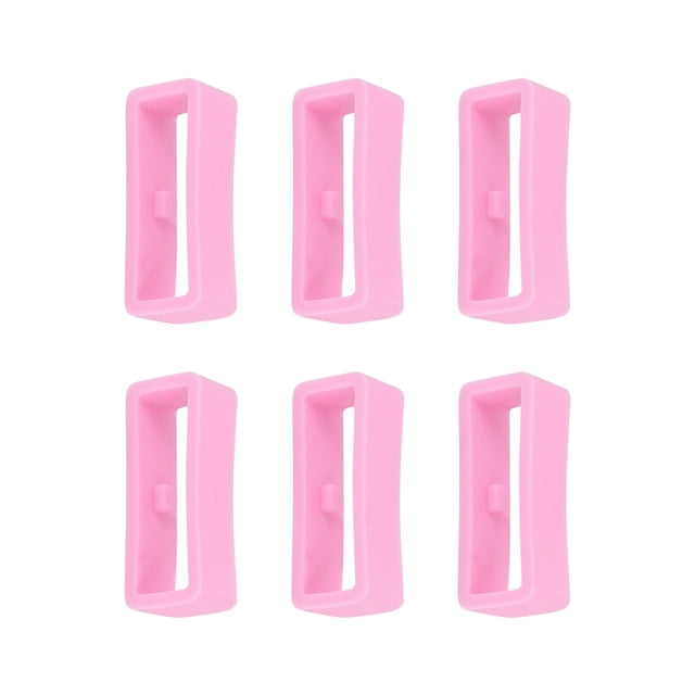 6PCS Watch Strap Loop Fastener Rings Rubber Watch Clasp 18mm