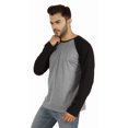 thumbnail image 3 of Inkmeso Men's Regular Fit Round Neck Shirt Solid Raglan Long Sleeve T-Shirts, 3 of 7