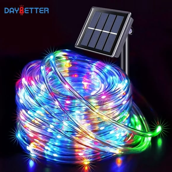 DAYBETTER Guirlandes Solaires, Guirlandes Lumineuses DEL Multicolores Imperméables de 66 Pieds pour Arbre Féerique, pour Décoration de Noël, Patio, Jardin, Arbre, Mariage et Fêtes