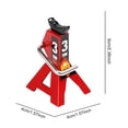 thumbnail image 3 of Estbridge  2 PCS Jack Stands  3 Ton Car Jack Stands Double Locking  Adjustable Height  for 1/10 RC Crawler Car (Red), 3 of 9