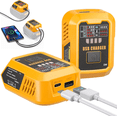 thumbnail image 1 of 100W USB C Battery Charger Compatible with De*walt 20V Battery(Tool Only), Power Adapter Fast Charging Station with USB-A Port, Fast Charging Hub for Laptops Phones Tablets, 1 of 7