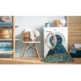 thumbnail image 2 of Ahgly Company Machine Washable Indoor Rectangle Transitional Deep-Sea Blue Area Rugs, 8' x 10', 2 of 7