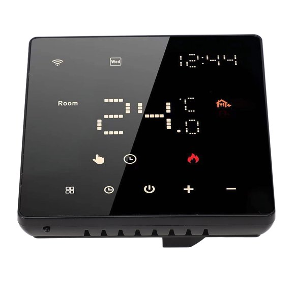 Horaire de 7 Jours, Contrôle par Application, Thermostat Numérique Programmable avec Écran Tactile à DEL, Thermostat Domestique pour Télécommande et Partage Wi‐Fi Intelligent, Convient