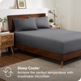 thumbnail image 4 of Bare Home Ultra-Soft Fitted Sheet + Pillowcase Set - Premium 1800 Collection - Deep Pocket - King, Gray, 4 of 7
