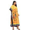 thumbnail image 3 of Oussum Jaune Tribal Grande Taille Polyester Longues Robes Caftan pour Femmes, 3 of 7