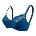 thumbnail image 5 of Bra Womens Underwire Bra Lace Floral Bra Unlined Unpadded Plus Size Full Coverage Bra, 5 of 5