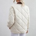 thumbnail image 3 of WRKEKC Women's Button Front Shirt Jacket Long Sleeve Solid Color Versatile Office Daily Wear Breathable Comfort Fall Winter Layering Top Plus Size White XL, 3 of 3
