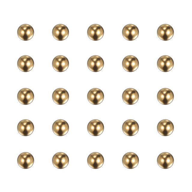 Unique Bargains Billes de Roulement en Laiton Massif de Précision 2,5 mm pour Décoration de Roulements et Valves, Lot de 80