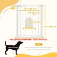 thumbnail image 3 of PawHut 30"-32" Extra Wide Pet Gate Barrier with Small Door, 35"H, White, 3 of 10