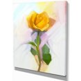 thumbnail image 3 of Design Art - Peinture de Rose avec Feuilles Vertes, 3 of 4