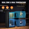 thumbnail image 3 of VEVOR Refroidisseur de Vin à 32 Bouteilles, Réfrigérateur Autonome à Double Zone avec Lumière DEL, 3 of 9