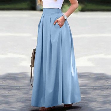 Pisexur Jupe Mode Femmes Printemps Été Ceinture Fermeture Éclair Taille Haute Uni Jupe Rétro Femmes Plissée Robe Femmes