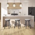 thumbnail image 3 of Amisco Swice 30 in. Swivel Bar Stool - Light Grey Polyester / Black Metal, 3 of 5