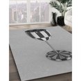 thumbnail image 3 of Ahgly Company Machine Washable Indoor Round Transitional Platinum Gray Area Rugs, 3' Round, 3 of 7