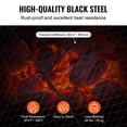 thumbnail image 3 of VEVOR Grille de Foyer X-Marks, Grille de Cuisson Rectangulaire, Grille de Barbecue pour Feu de Camp en Acier Robuste avec Poignée et Support en X, Batterie de Cuisine Portable pour Rassemblement à l'Extérieur, 44 Pouces Noir, 3 of 9