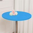 thumbnail image 1 of ORUYROP 2-Pack Cocktail Round Table Topper Cap Spandex Fitted Stretch Cocktail Tablecloth Tight Stretchable Elastic for Weddings Banquets Events Parties Restaurants(Size: 160cm,Color: Sky Blue, 1 of 7