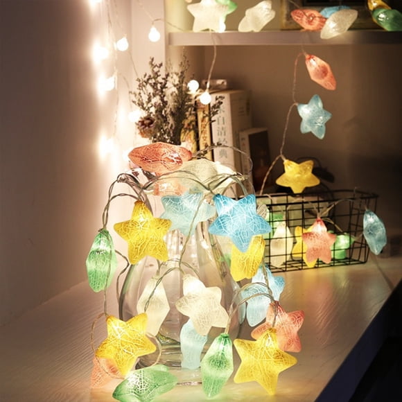 Vaidha Crackle Star String Lights | Colorful Flashing Holiday Party Lights | 300cm Battery Powered for Indoor Outdoor Room Patio Decorations