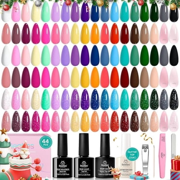 Beetles Gel Nail Polish Kit with U V Light Emotional Spectrum 35 Colors Gel Polish Nail Kit with Base and Matte&Glossy Top Coat Soak Off All Season DIY Set Manicure Tools Gifts for Women