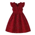 thumbnail image 1 of FhsagQ Robe pour Filles Filles Robe d'Été Décontractée Sans Manches Ligne A Boutonnée Ourlet à Volants Robes Rayées 8 12 Ans Robes de Pâques pour Filles 7-8 Robes pour Filles 8-10 Noir Rouge Brique 7-8 Ans, 1 of 9