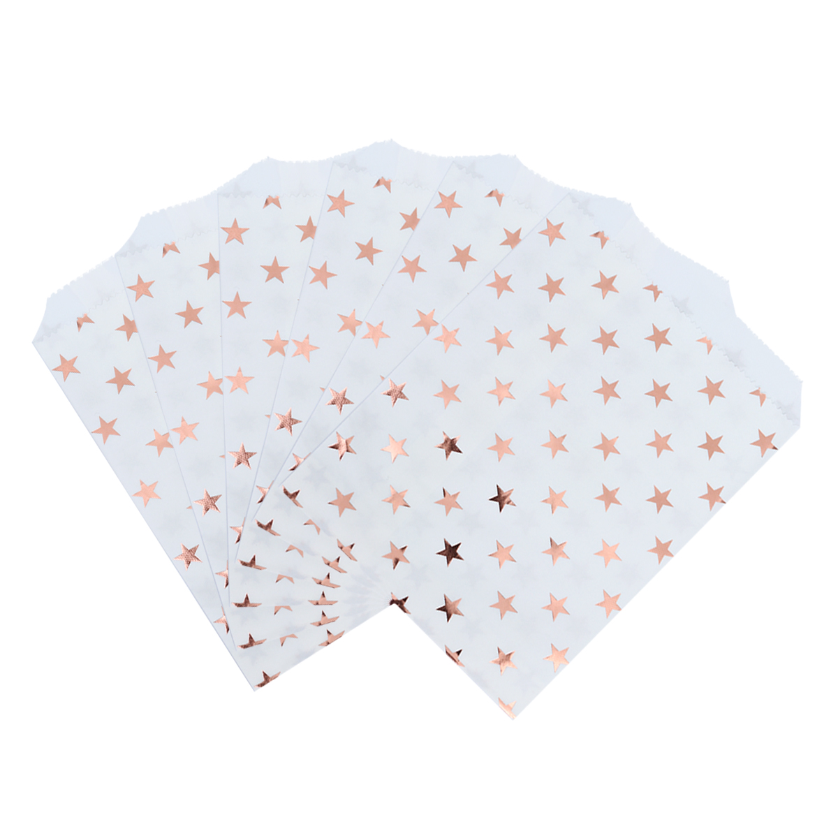 24 Pcs Sac-Cadeau Jetable Étoile Sac d'Emballage Rose Doré Beau Sac de Rangement pour Fête