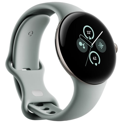 Restored Google Pixel Watch 2 (GPS + LTE) 41mm Aluminum Case with Active Band Good