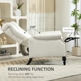 thumbnail image 4 of HOMCOM Manual Reclining Sofa with Armrests for Living Room Cream White, 4 of 10
