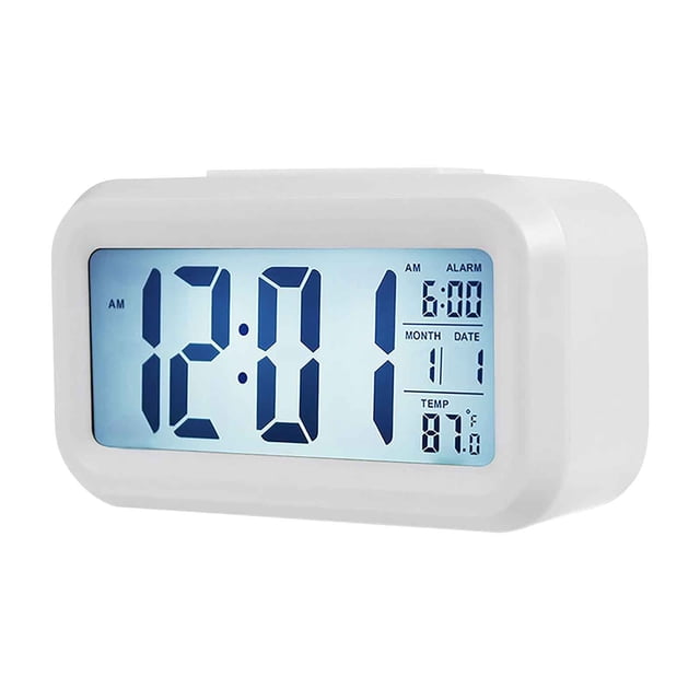 Dvkptbk Alarm Clock Temperature Version Smart Clock, Silent Clock, Electronic Clock, Light Sensing Alarm Clock, Snoozy Student Smart Lcd Alarm Clock Home & Garden