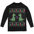 thumbnail image 1 of T-shirt à Manches Longues pour Jeunes Tree Rex T Rex Chandail de Noël Laid, 1 of 1