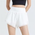 thumbnail image 1 of Women's Running Shorts Workout Athletic Elastic High Waisted Summer Gym Shorts with Mesh Liner, 1 of 3