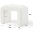 thumbnail image 2 of Tribesigns Modern Vanity Stool, Upholstered Ottoman, Arched Footstool, Sofa Footrest(1,White）, 2 of 5