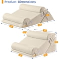 thumbnail image 2 of Wedge Pillows for Adult Adjustable Bed Wedge Pillow for Post Surgery Triangle Pillow Headboard with Bolster Cushion for Sleeping Acid Reflux Neck & Back Support and Dark G, 2 of 9